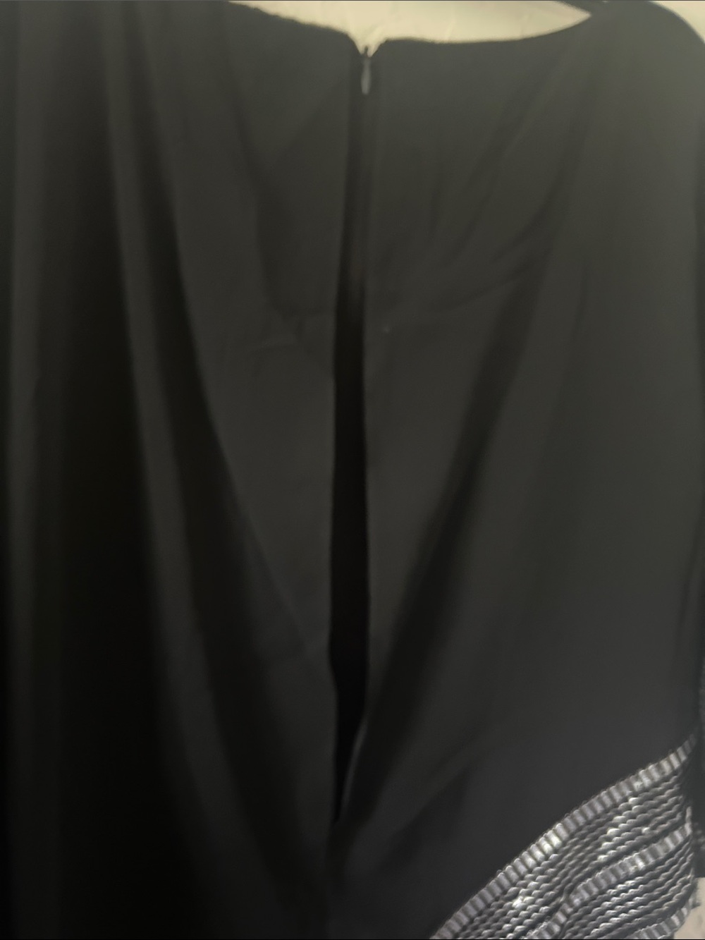 SLNY Black Wide-Leg Jumpsuit with Silver Embellished Overlay - Picture 7 of 9